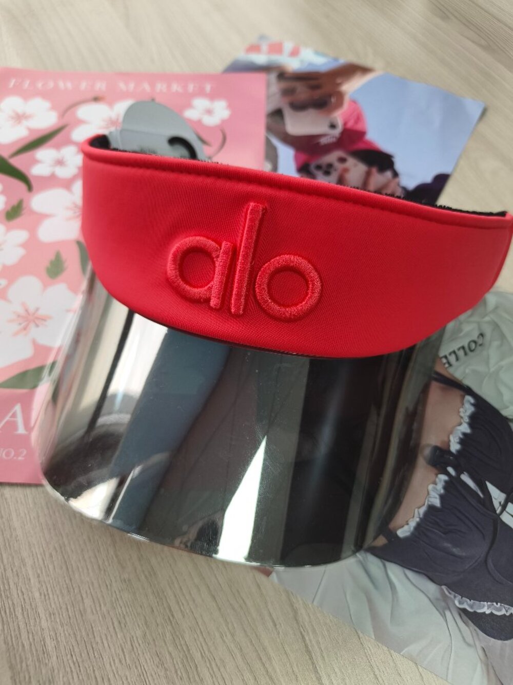 Alo Yoga Bright Red Solar Visor Tennis Golf Cap💘🏃🏻‍